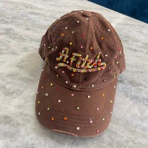 Y2K Abercrombie & Fitch Swarovski embroidered cap